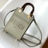 Fendi Mini Sunshine Shopper Green Leather Mini Bag