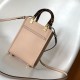 Fendi Mini Sunshine Shopper Pink Leather Mini Bag