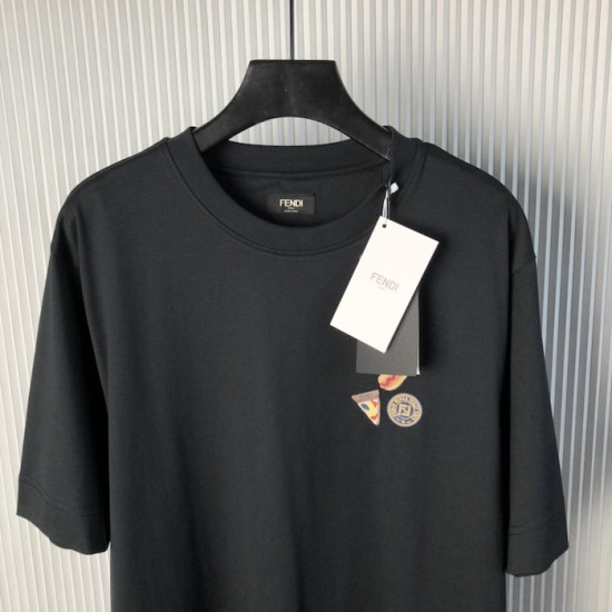 Fendi Black cotton Fendilicious T-shirt