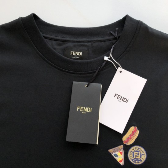 Fendi Black cotton Fendilicious T-shirt