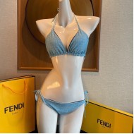 Fendi Blue Lycra Reversible Bikini