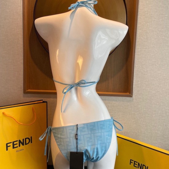 Fendi Blue Lycra Reversible Bikini