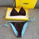 Fendi Blue Lycra Reversible Bikini