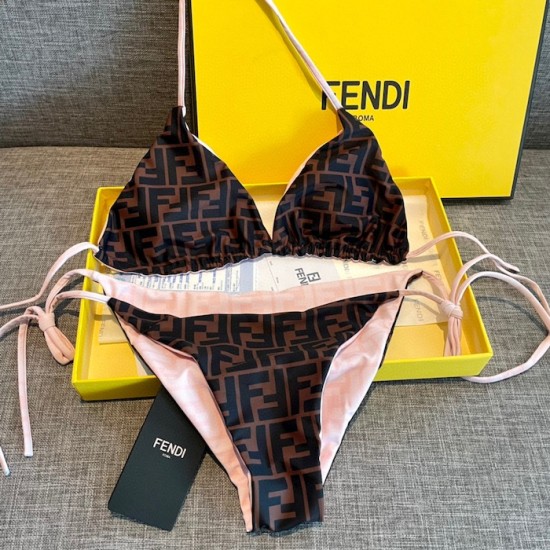 Fendi Pink Lycra Reversible Bikini