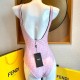 Fendi Reversible One-Piece Swimsuit Pink