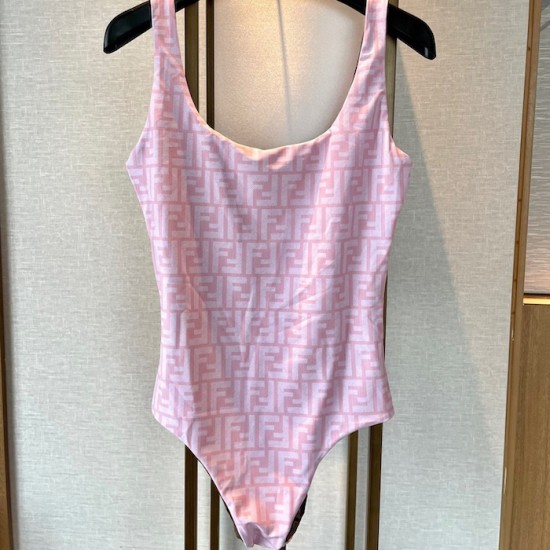 Fendi Reversible One-Piece Swimsuit Pink