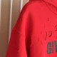 Givenchy Paris Distressed Oversized Hoodie Red