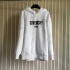 Givenchy Paris Distressed Oversized Hoodie White