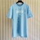 Givenchy Paris Distressed Oversized T Shirt Blue