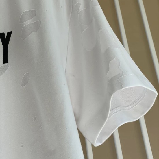 Givenchy Paris Distressed Oversized T Shirt White / Black