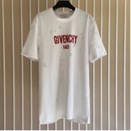 Givenchy Paris Distressed Oversized T Shirt White