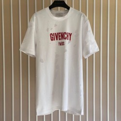 Givenchy Paris Distressed Oversized T Shirt White