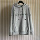 Givenchy Hoodie in fleece with destroyed effect grey