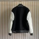 Givenchy Varsity Jacket in Wool and Leather Black