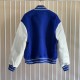 Givenchy Varsity Jacket in Wool and Leather Blue