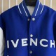 Givenchy Varsity Jacket in Wool and Leather Blue