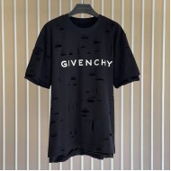 Givenchy Destroyed Layered Oversized T shirt Black