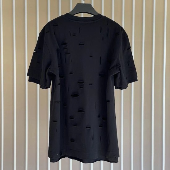 Givenchy Destroyed Layered Oversized T shirt Black