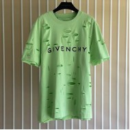 Givenchy Destroyed Layered Oversized T shirt Green