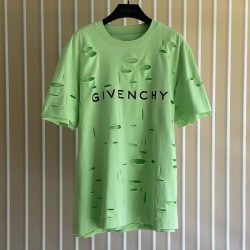 Givenchy Destroyed Layered Oversized T shirt Green