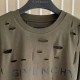 Givenchy Destroyed Layered Oversized T shirt Khaki