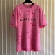 Givenchy Destroyed Layered Oversized T shirt Rose