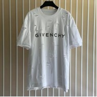 Givenchy Destroyed Layered Oversized T shirt White