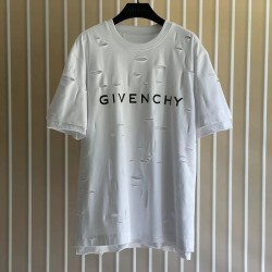 Givenchy Destroyed Layered Oversized T shirt White