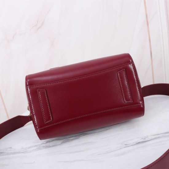 Givenchy Mini Antigona Lock bag in Box leather Red