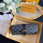 LV Damier Graphite Canvas 3 Watch Case N41137