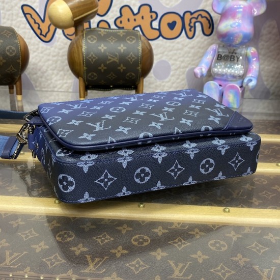 replica l**is V*t*n monogram gradient trio messenger m11592