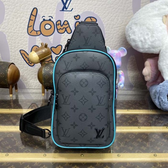 Replica Louis Vuitton Monogram Eclipse Avenue Slingbag PM M11703