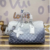 Replica Louis Vuitton Frost Gradient Silver Keepall Bandoulière 45 M12067