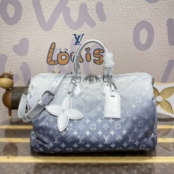 Replica Louis Vuitton Frost Gradient Silver Keepall Bandoulière 45 M12067