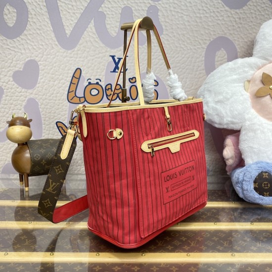 Replica Louis Vuitton Reversible Neverfull Bandoulière Inside Out MM M12096