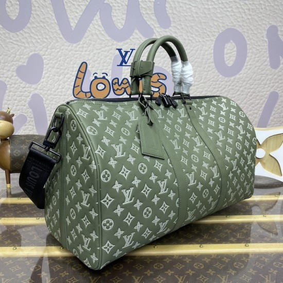 Louis Vuitton Monogram Shadow Keepall Bandoulière 50 M12504