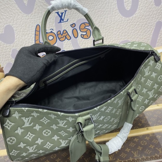 Louis Vuitton Monogram Shadow Keepall Bandoulière 50 M12504