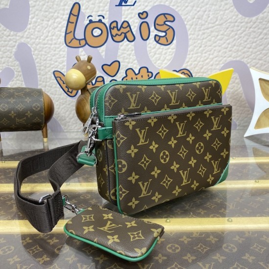 replica l**is V*t*n monogram canvas trio messenger m12766