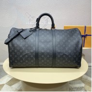 Replica Louis Vuitton Monogram Eclipse Keepall Bandoulière 55 M40605