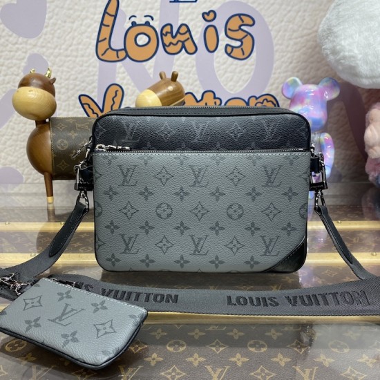 replica l**is V*t*n monogram eclipse trio messenger m69443