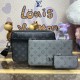 Replica Louis Vuitton Monogram Eclipse Trio Messenger M69443