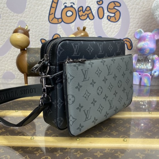 replica l**is V*t*n monogram eclipse trio messenger m69443