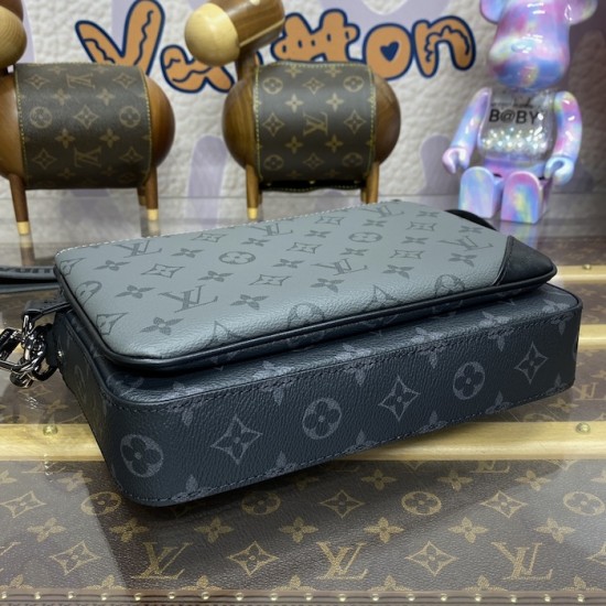 Replica Louis Vuitton Monogram Eclipse Trio Messenger M69443