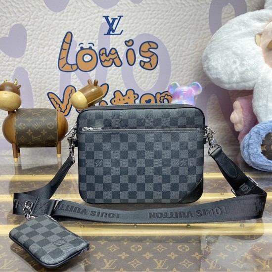 Replica Louis Vuitton Damier Graphite Trio Messenger N40519