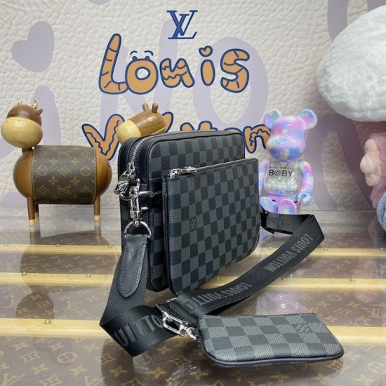 Replica Louis Vuitton Damier Graphite Trio Messenger N40519