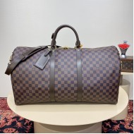 Louis Vuitton Damier Ebene Keepall Bandoulière 55 N41414