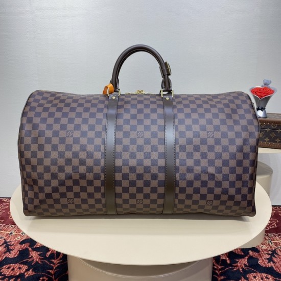 Replica Louis Vuitton Damier Ebene Keepall Bandoulière 55 N41414