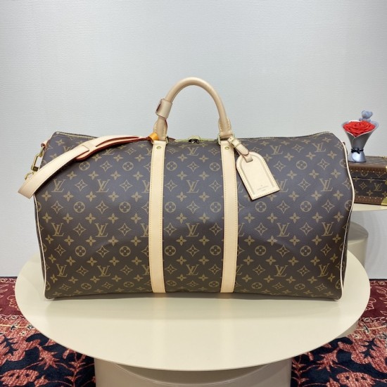 Replica Louis Vuitton Monogram Canvas Keepall Bandoulière 55 M41414