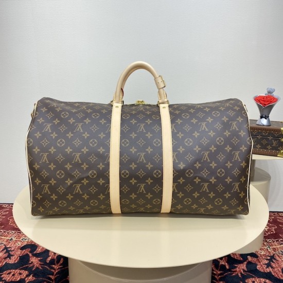 replica l**is V*t*n monogram canvas keepall bandoulière 55 m41414