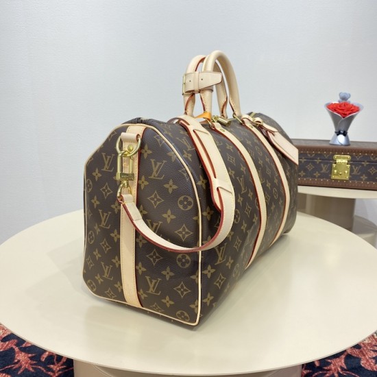 Replica Louis Vuitton Monogram Canvas Keepall Bandoulière 45 M41418